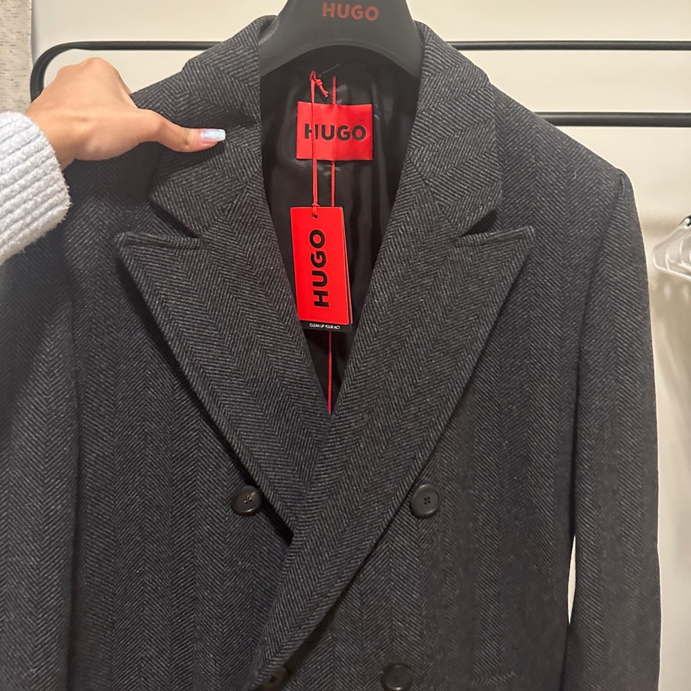 HUGO by Hugo Boss Double-Breasted Wool Coat (MEN'S)